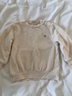 プティマイン バルーンスリーブ トレーナー クリーム色