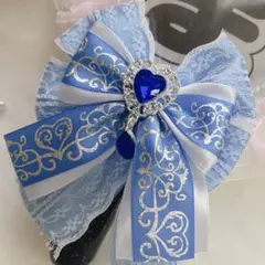 ペンライトリボン キンブレリボン 青 ブルー ③デザイン