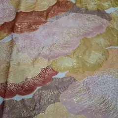 和柄生地 オレンジ、ピンク系