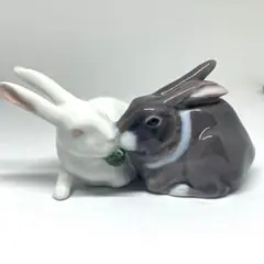 美品　2011 ロイヤルコペンハーゲン うさぎ ペア　置物　フィギュリンのサムネイル