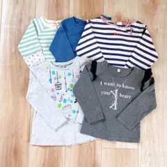 110cm 女の子 長袖トップス ロンt カットソー トレーナー まとめ売り