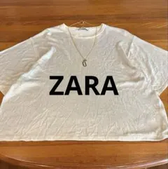 ZARA ラメ ニット トップス ゴールド ベージュ M ゆったり 身幅60