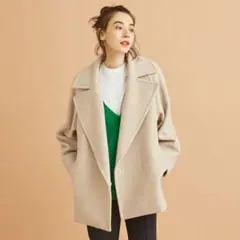 【美品】BY MANTECO メルトンメランジミドル丈コート S