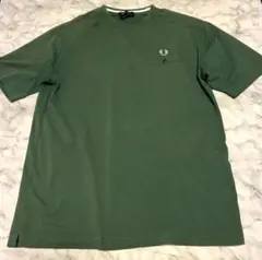 【古着】フレッドペリー ポケットロゴ Tシャツ グリーンL