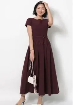 JUSGLITTYビスチェニットドッキングワンピース