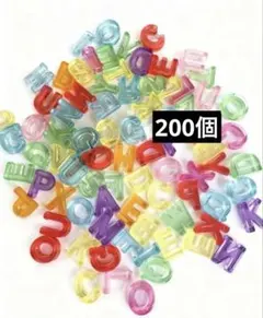 蓄光ラメ アルファベットビーズ 100個 A〜Z各1 後はランダム パラ 