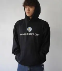 ★新品、タグ付き★ マンチェスターシティ プルオーバー パーカー 黒 XL