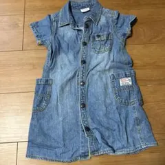 BREEZE デニム 半袖ワンピース 100