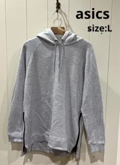 メンズ アシックスタイガー ASICS クラシック フーディー パーカー グレー