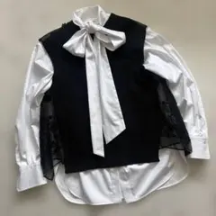 sacai サカイ ニット レース ベスト サイズ1 ブラック