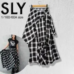 【完売品】SLY スライ PLAID LAYERED チェック柄 ロングスカートのサムネイル