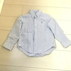 ラルフローレン キッズ 長袖シャツ ストライプ ブルー 100cm
