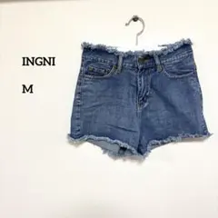 INGNI デニムショートパンツ Mサイズ切りっぱなしd098
