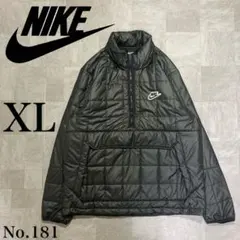 希少！ NIKE パッチロゴ 人気 ハーフジップ ダウンジャケット 収納フード