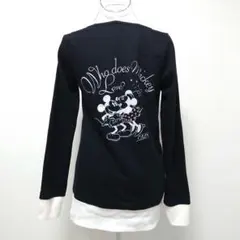 ディズニー プリント柄 カーディガン トップス ミッキー ミニー M