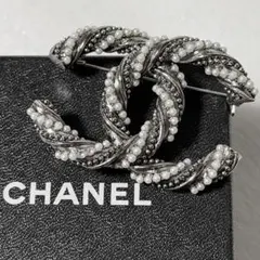シャネル　ブローチ　ココマーク　フェイクパール 【ヴィンテージ】