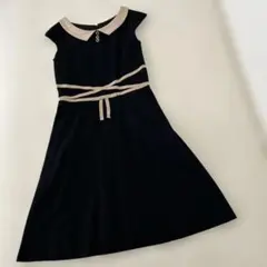 TOCCA トッカ ブラックひざ丈ワンピース 0