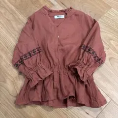 BREEZE テラコッタ色 長袖ブラウス size 90
