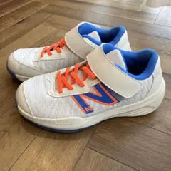 New Balance テニスシューズ ホワイト/オレンジ/ブルー　ジュニア