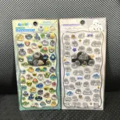 ジュエルプチドロップ　ふわふわとりのなかまたち プチドロステッカー　シマエナガ
