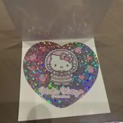 ハローキティラブリーフリルキラキラステッカー/ロリータ（ピンク）