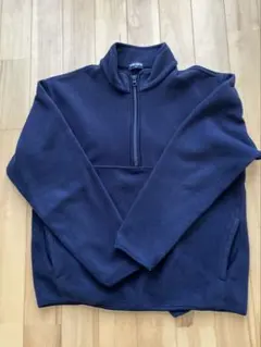 old uniqlo ネイビー　ハーフジップ　フリース
