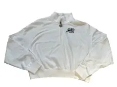 NIKE AIR ハーフジップ クロップド丈 スウェット ホワイト M