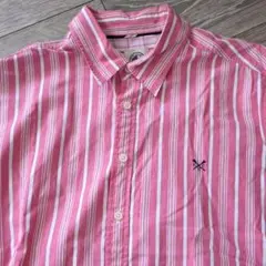 Crew Clothing Co. ストライプシャツ ピンク Lサイズ