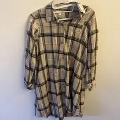 GLOBAL WORK チェック柄シャツワンピース M