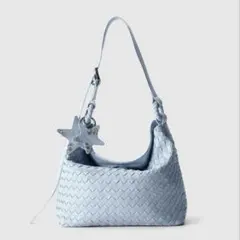 Ecoday glossy tote bag ライトブルー ショルダーバッグ - メルカリ