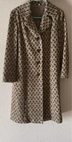 60s70s80s昭和レトロ個性総柄ロングコートロングジャケット