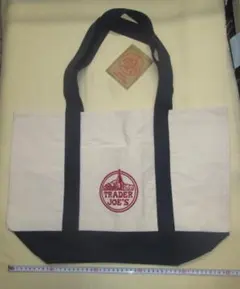 TRADER JOE'S トートバッグ アイボリー ネイビー