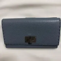 FENDI グレー レザー 長財布