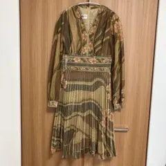 ヴィンテージ　ワンピース　膝丈　長袖　ビンテージ　古着屋