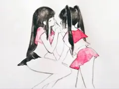 こ*】様 女の子 手描きイラスト アナログイラスト オリジナルイラスト