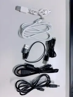 USBケーブルセット 6本 ホワイト ブラック