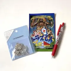 ドラえもん ポストカード（映画50周年） シール SARASAペン 3点セット