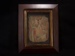 骨董市仕入れ 中国唐時代 敦煌莫高窟壁画 彩絵 人物像 Z1147D30-2
