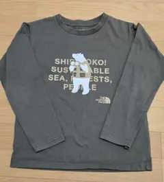ザノースフェイス　シレトコ　くま　長袖Tシャツ　140 カーキ