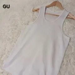 極美品★GU ドライポンチロングタンクトップ ホワイトのサムネイル