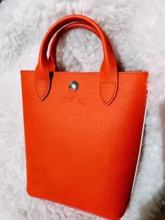 公式 ロンシャンオレンジショルダーバッグ エピュレXS ほぼ新品未使用