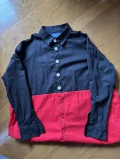 東京ディズニーリゾート L 黒赤 長袖シャツ　ミッキー風