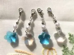 No.170 花型ガラスビーズ マスク ファスナーチャーム まとめ売り お買い得