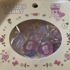 おはじき風シール エスターバニー クリーム ピンク おすそ分け