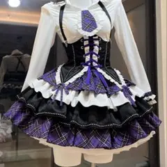 値引き　完売品 ジャンパースカートのみ パープルアイドルロリータのサムネイル