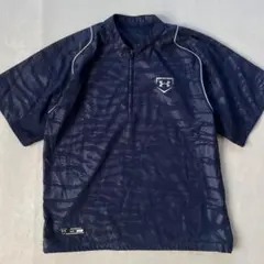 UNDER ARMOUR アンダーアーマー MD 野球 半袖ナイロンシャツ 紺