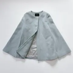 美品✨完売品　シップス　SUPER140ノーカラーショートコート　ジャケット