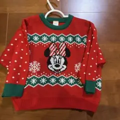 futafuta ミニー　ディズニー クリスマス 長袖ニット　セーター　95