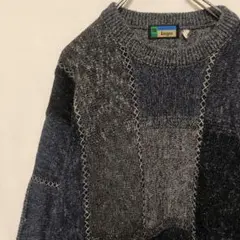 lago クルーネック ニット セーター 総柄 メンズ イタリア製