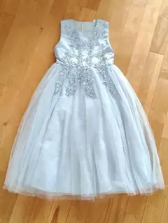 ライトブルー刺繍フォーマルドレス 150